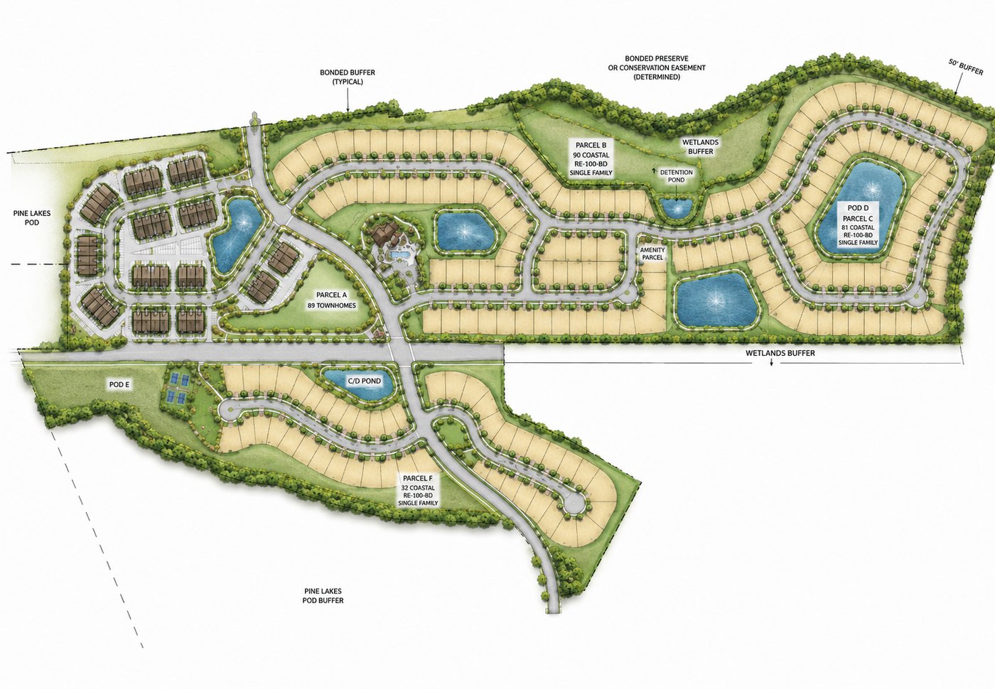 Pine Lakes residential land site plan &mdash; Horry County, SC